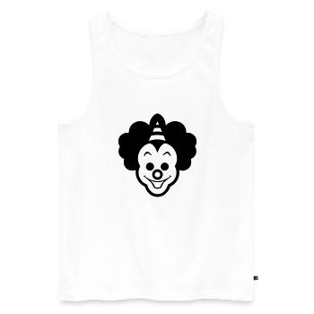 Clown - Men's Premium Organic Tank Top - white - Front - AI Model Male 178 light (178cm)