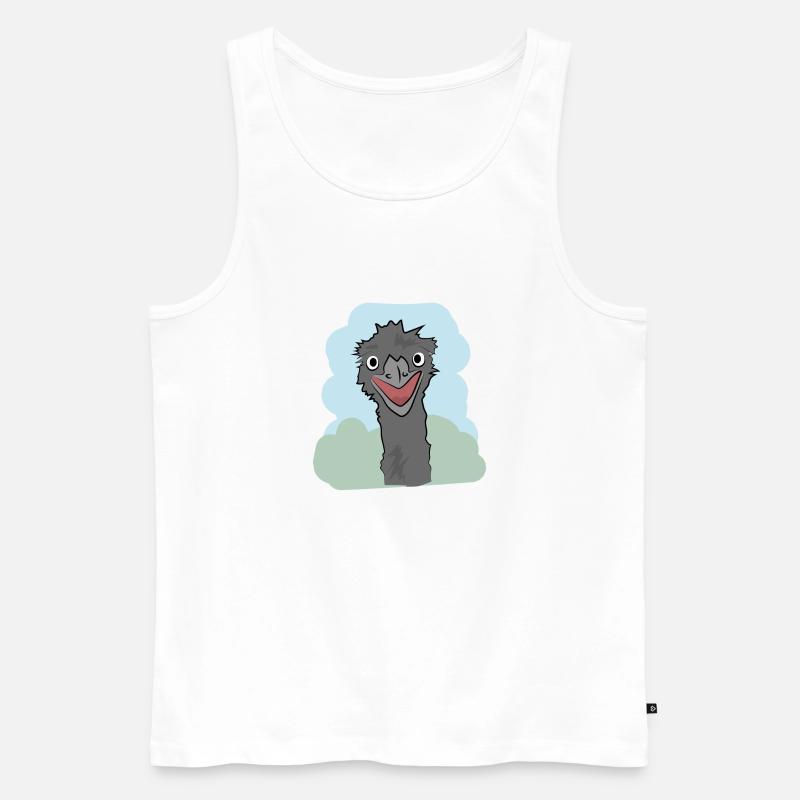 Illustrations Design "Emu Kisses" - Männer Premium Bio Tank Top - Weiß