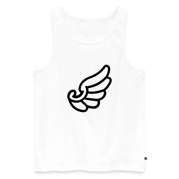 Angel Wings - Men's Premium Organic Tank Top - white - Front - AI Model Male 178 light (178cm)