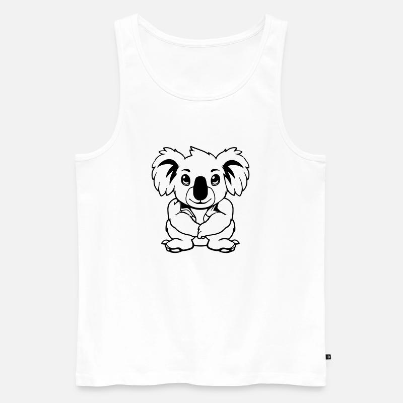 koalabär comic - Männer Premium Bio Tank Top - Weiß