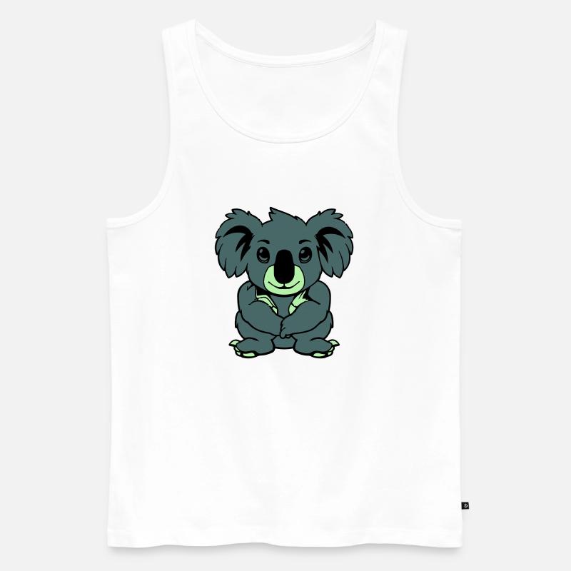 koalabär comic tier - Männer Premium Bio Tank Top - Weiß