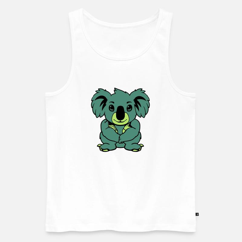 koalabär comic tier - Männer Premium Bio Tank Top - Weiß