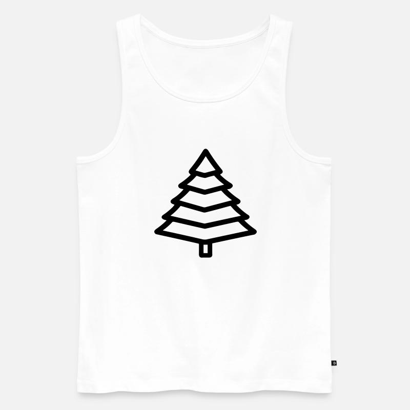Weihnachtsbaum - Männer Premium Bio Tank Top - Weiß