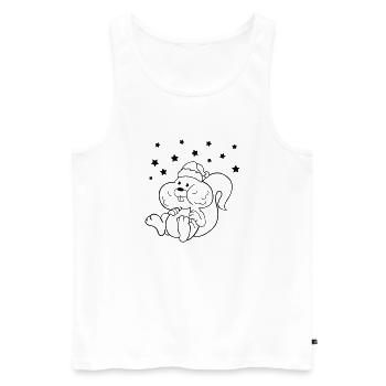 Licorne de Noël - Débardeur bio Premium Homme - blanc - Devant - Michal (187cm)