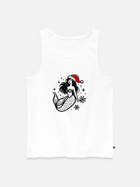 Mermaid Christmas - Men's Premium Organic Tank Top - white
