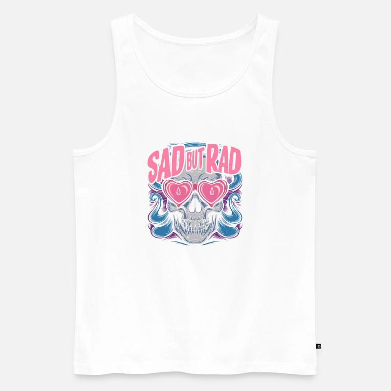 Melancholie mit Stil - Männer Premium Bio Tank Top - Weiß