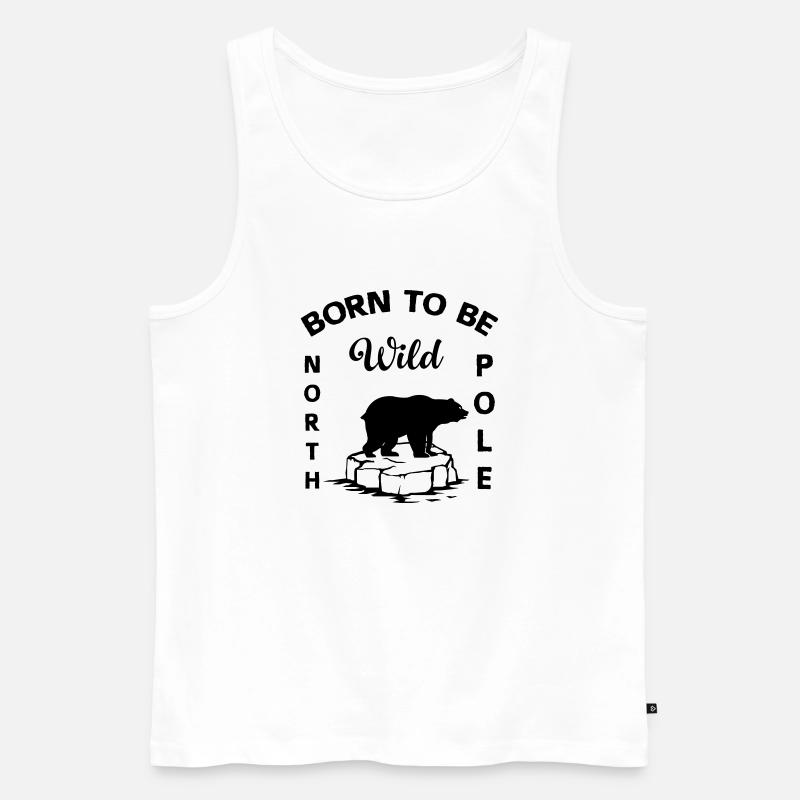 Eisbär Wildnis Antarktis - Männer Premium Bio Tank Top - Weiß