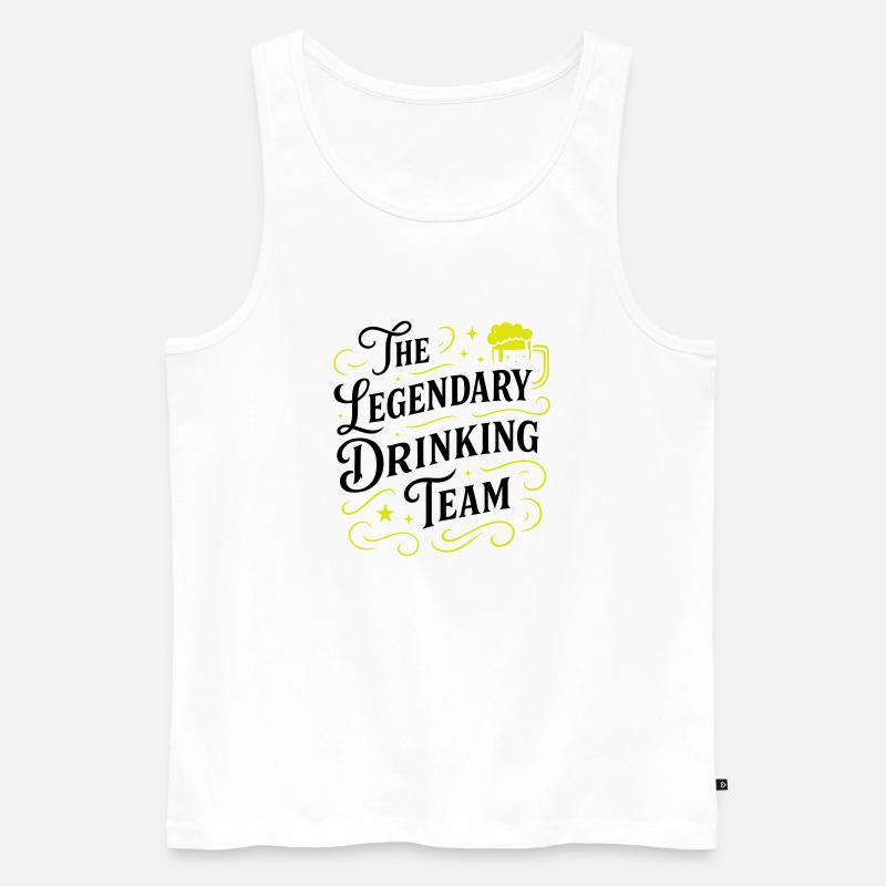 Drinking Team Spruch - Männer Premium Bio Tank Top - Weiß