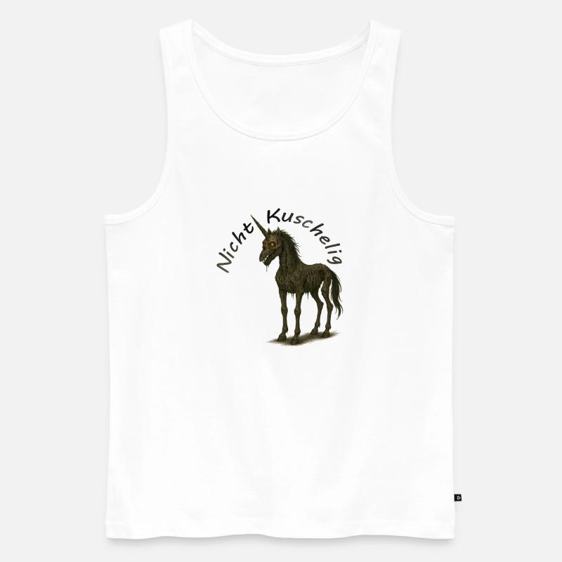 Zombie Einhorn - Männer Premium Bio Tank Top - Weiß