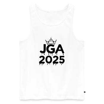 jga 2025 - Männer Premium Bio Tank Top - Weiß - Vorne - Michal (187cm)