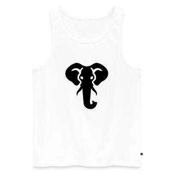 éléphant - Débardeur bio Premium Homme - blanc - Devant - AI Model Male 178 light (178cm)