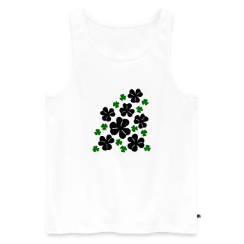 Shamrocks - Men's Premium Organic Tank Top - white - Front - Michal (187cm)