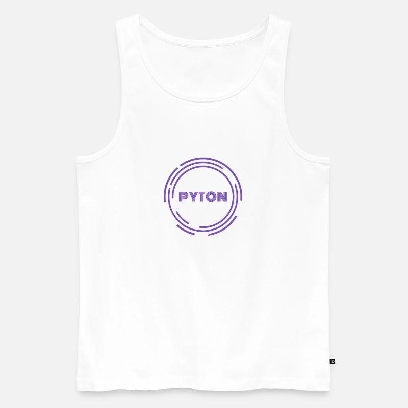 Python - Men's Premium Organic Tank Top - white
