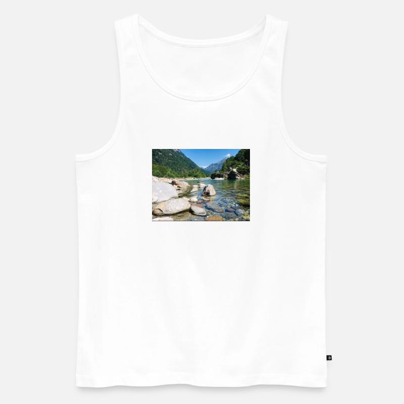 Flussbeet - Männer Premium Bio Tank Top - Weiß