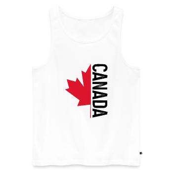 Kanada - Männer Premium Bio Tank Top - Weiß - Vorne - Michal (187cm)