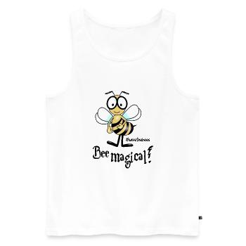 Bees10 - les abeilles sont magiques | sauver les abeilles - Débardeur bio Premium Homme - blanc - Devant - Michal (187cm)