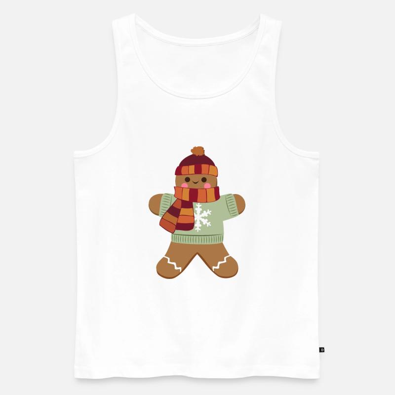 Lebkuchenmann - Männer Premium Bio Tank Top - Weiß