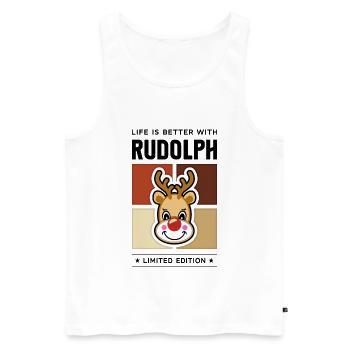 Rudolph - Débardeur bio Premium Homme - blanc - Devant - Michal (187cm)