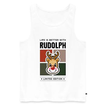Rudolph - Débardeur bio Premium Homme - blanc - Devant - Michal (187cm)