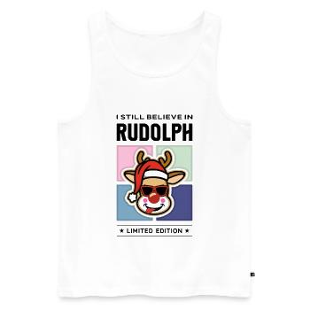 Rudolph - Débardeur bio Premium Homme - blanc - Devant - Michal (187cm)