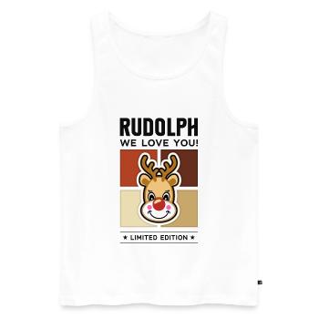 Rudolph - Débardeur bio Premium Homme - blanc - Devant - Michal (187cm)