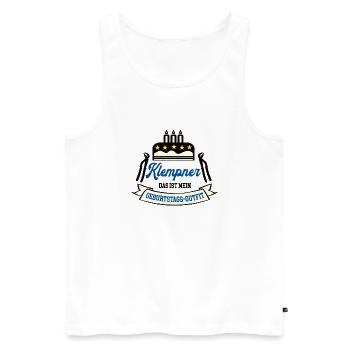 Geburtstag Klempner Installateur Gas Wasser Geb - Männer Premium Bio Tank Top - Weiß - Vorne - Michal (187cm)