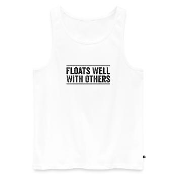 Summer River schwimmt gut mit anderen Float Trip - Männer Premium Bio Tank Top - Weiß - Vorne - AI Model Male 178 light (178cm)