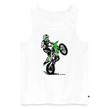 Supercross - Moto Cross - Motocross - Men's Premium Organic Tank Top - white - Front - Michal (187cm)