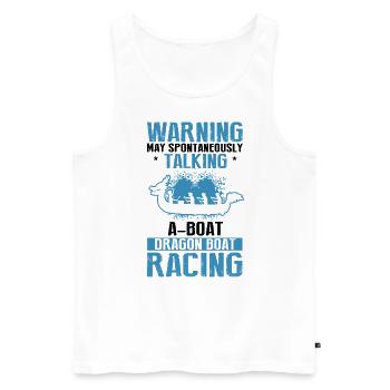 Chinese Boat Race for Dragon Boat Trainers - Men's Premium Organic Tank Top - white - Front - Michal (187cm)