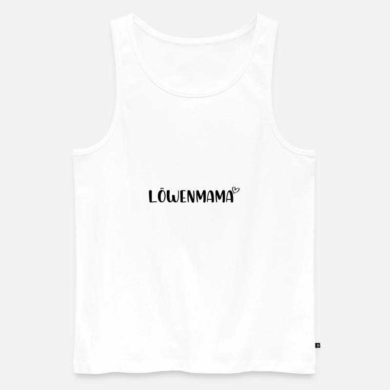 Löwenmama - Männer Premium Bio Tank Top - Weiß