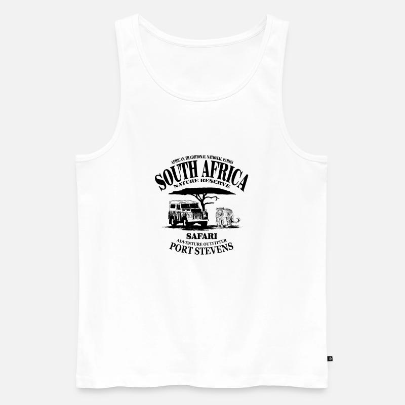 Südafrika - Leopard - Männer Premium Bio Tank Top - Weiß