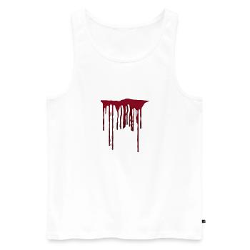 Blood Halloween / Gift Gift Idea - Men's Premium Organic Tank Top - white - Front - Michal (187cm)