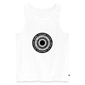 Semba Kizomba Fusion Urban Kiz Tarraxinha Douceur - Männer Premium Bio Tank Top - Weiß - Vorne - AI Model Male 178 light (178cm)
