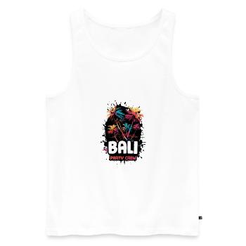 Equipe de fête à Bali - Débardeur bio Premium Homme - blanc - Devant - Michal (187cm)