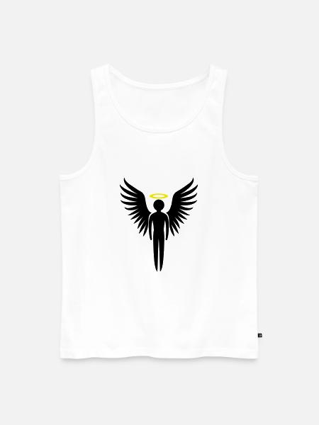 Engel Symbol - Männer Premium Bio Tank Top - Weiß