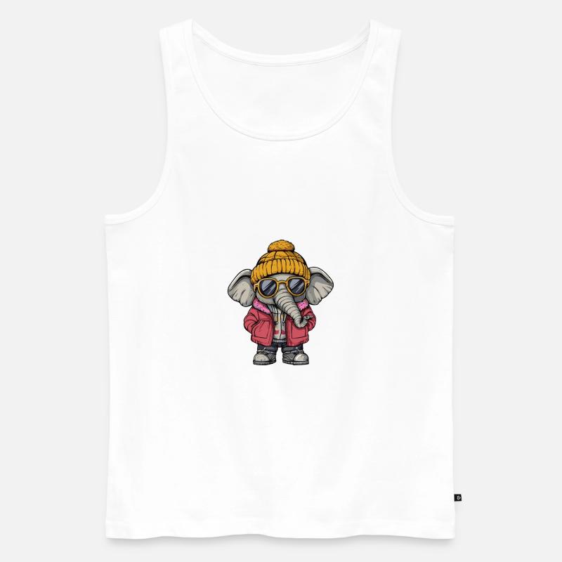 Mammut Cool Comic - Männer Premium Bio Tank Top - Weiß