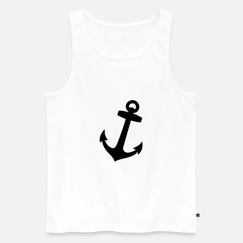 Anker - Männer Premium Bio Tank Top - Weiß