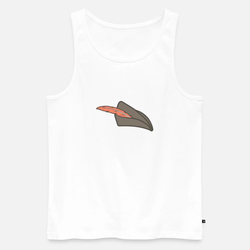 Jäger Hut - Männer Premium Bio Tank Top - Weiß