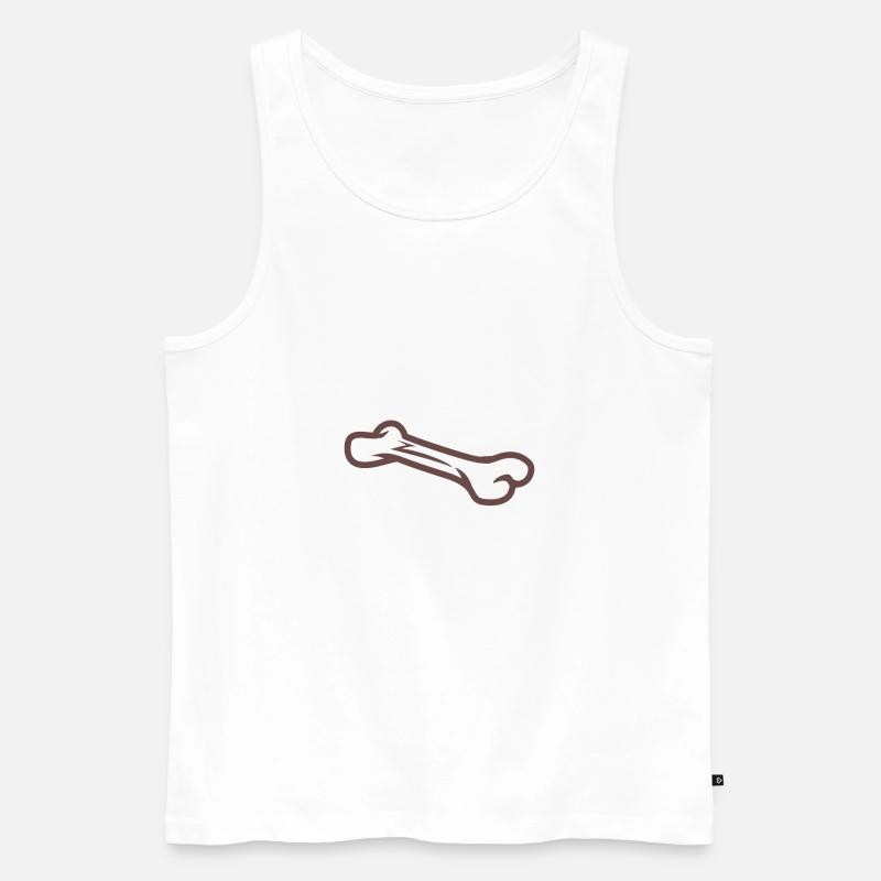 Knochen - Männer Premium Bio Tank Top - Weiß