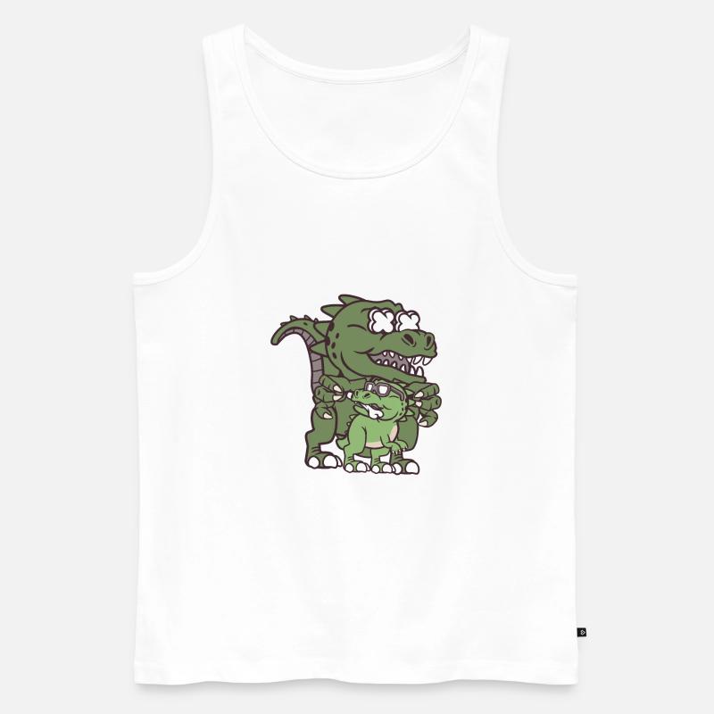 Dinosaurier - Männer Premium Bio Tank Top - Weiß