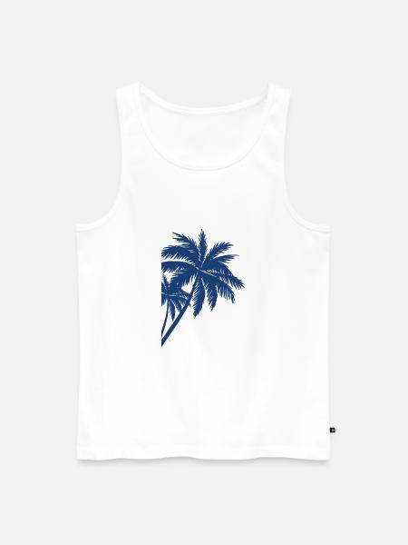 Palme Palm - Men's Premium Organic Tank Top - white