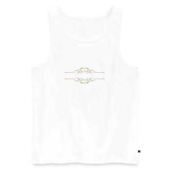 Trennlinien · Headers · Frames - Männer Premium Bio Tank Top - Weiß - Vorne - AI Model Male 178 light (178cm)