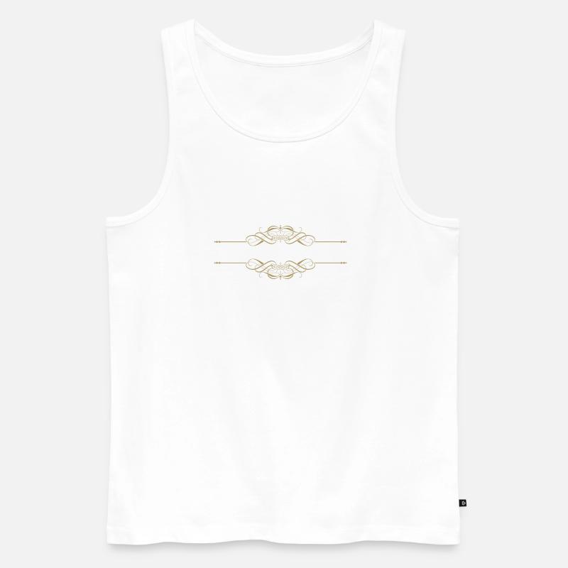 Trennlinien · Headers · Frames - Männer Premium Bio Tank Top - Weiß
