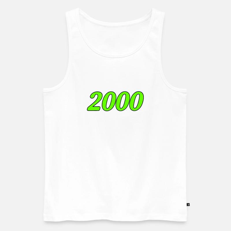 Jahr 2000 - Männer Premium Bio Tank Top - Weiß