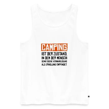 Camping Beschreibung Verwahrlosung Erholung - Männer Premium Bio Tank Top - Weiß - Vorne - Michal (187cm)