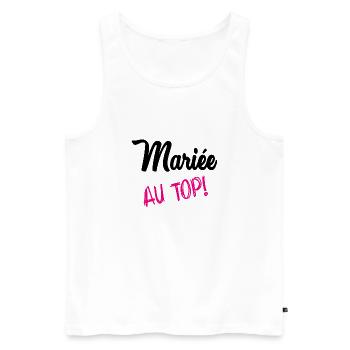 MARRIAGE - Men's Premium Organic Tank Top - white - Front - Michal (187cm)
