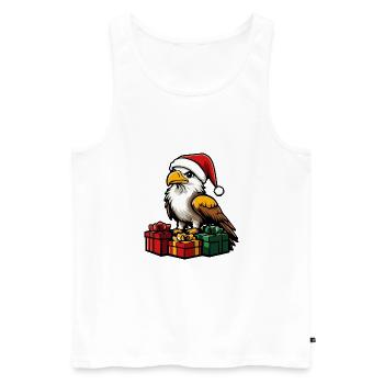 Eagle Christmas Gifts - Men's Premium Organic Tank Top - white - Front - Michal (187cm)