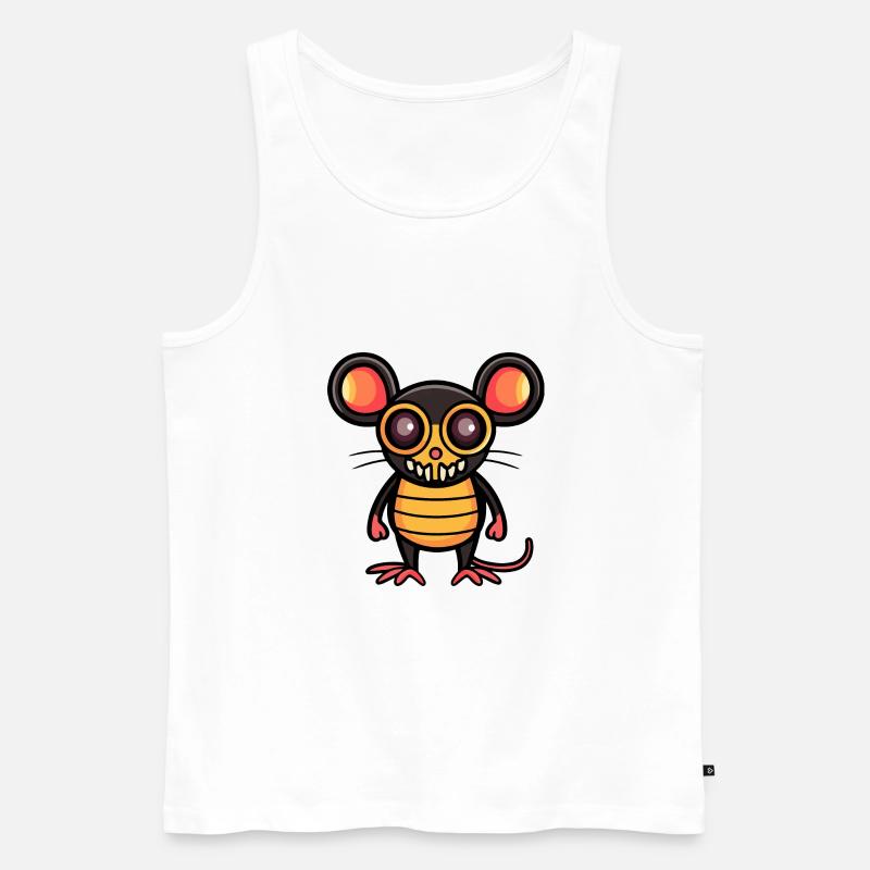Maus Halloween Comic - Männer Premium Bio Tank Top - Weiß
