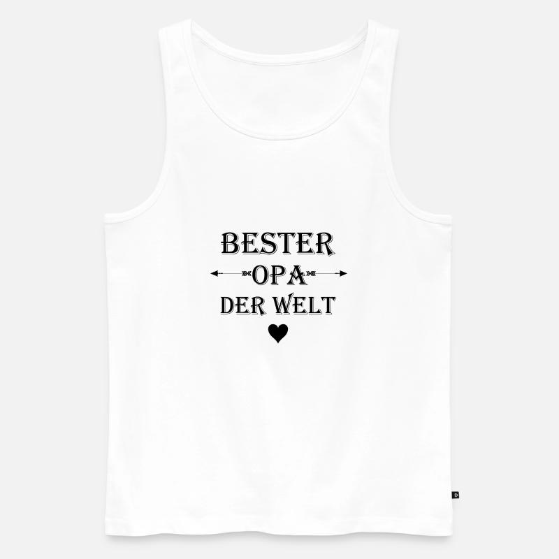 Bester Opa der Welt - Männer Premium Bio Tank Top - Weiß