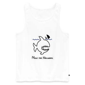 Hollywood - Männer Premium Bio Tank Top - Weiß - Vorne - AI Model Male 178 light (178cm)